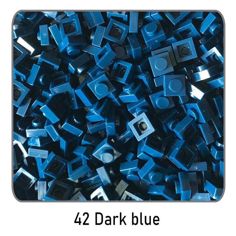 100Pcs DIY Bricks Parts 3024 1x1 Plate Educational Tech Construction Assmble Compatible Block Parts Toys for Child Kids