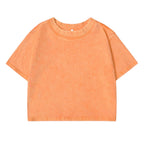 100% Cotton Washed T-Shirts For Women Loose O-Neck Crop Tops Y2k Street Female Clothes Summer Casual Vintage Short Sleeve Tees