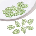 50/100Pcs Acrylic Green Leaf Spacer Charms Beads For DIY Pendant Keychain Necklace Bracelet Jewelry Making Crafts Accessories