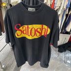 Summer Streetwear Satoshi Nakamoto T Shirt Men Woman Fashion Vintage Print Short Sleeve Washed Damaged Hole Old  Top Tee