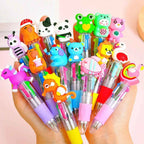 5-30 Pcs Cute Cartoon Four-color Pen for Kids Birthday Kindergarten Home-school Carnival Christmas Boys and Girls Gift Rewards