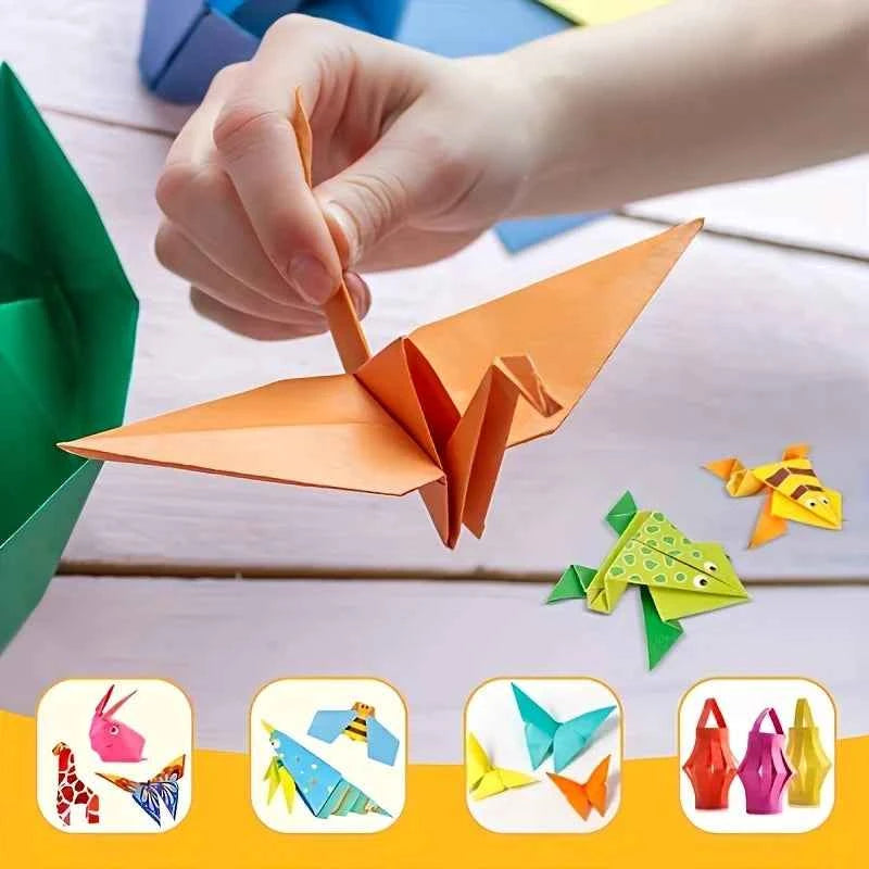 creative origami set, Including 54 Double-Sided Origami Sheets And Instruction Booklet, Suitable for DIY Art And Craft Projects