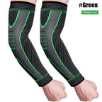 Sports Arm Compression Sleeves Anti-Slip Elbow Support Youth Adult Cycling Basketball Football Volleyball Baseball Tennis Golf