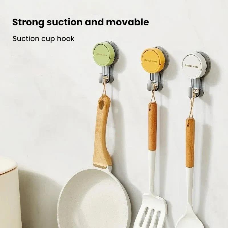 1/4/8pc Suction Hooks Strong Vacuum Power Traceless No-Drilling Adhesive Hooks for Home Bathroom Kitchen Door Back and Toilet