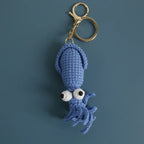 Funny Shrimp Crochet Keychain Cute Ocean Bag Charm
