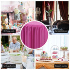 2pcs/set Disposable Paper Tablecloth Skirt Set Rectangular Table Cover And Table Skirt Party Supplies For Events Decoration