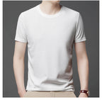 New Summer Waffle Round Neck Short Sleeved T-shirt for Men's Short Sleeved Top