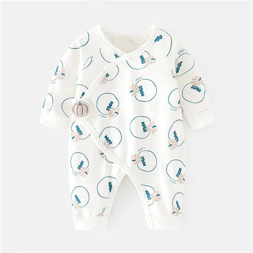 Cotton Newborn Baby Girl Boy Romper Print Infant Jumpsuit Casual New born Clothes For Girls Boys Spring Autumn Clothing New 0-6M