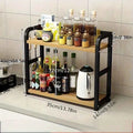 1pc 2-Tier Metal Countertop Shelf - Space Saving Organizer for Coffee, Mugs & Condiments, Rustproof Kitchen Rack