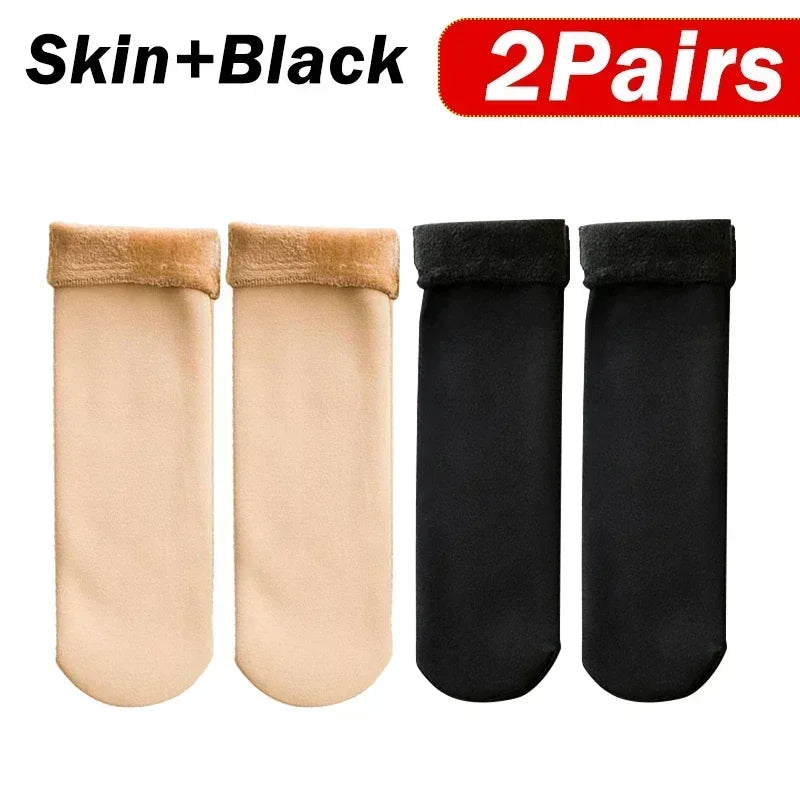 1/2/4/5Pair New Women Winter Thicken Warm Short Socks Thermal Cashmere Wool Socks Nylon Snow Velvet Boots Home Floor Calcetines