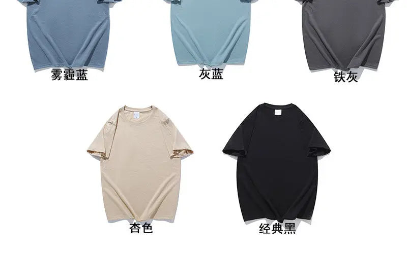 Unisex short-sleeve cotton T-shirt, stylish and comfortable for daily wear.