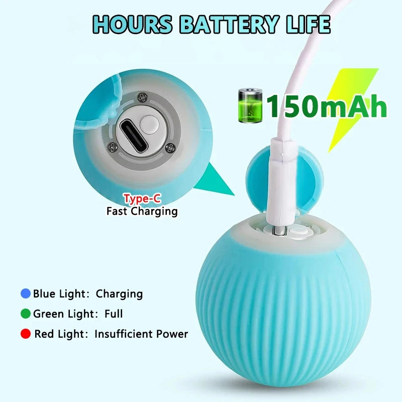 2PCS Cat Interactive Ball Indoor Automatic Rolling Magic Ball Smart Cat Toys Electronic Interactive Cat Toy Cat Game Accessories - WTN Essentials 