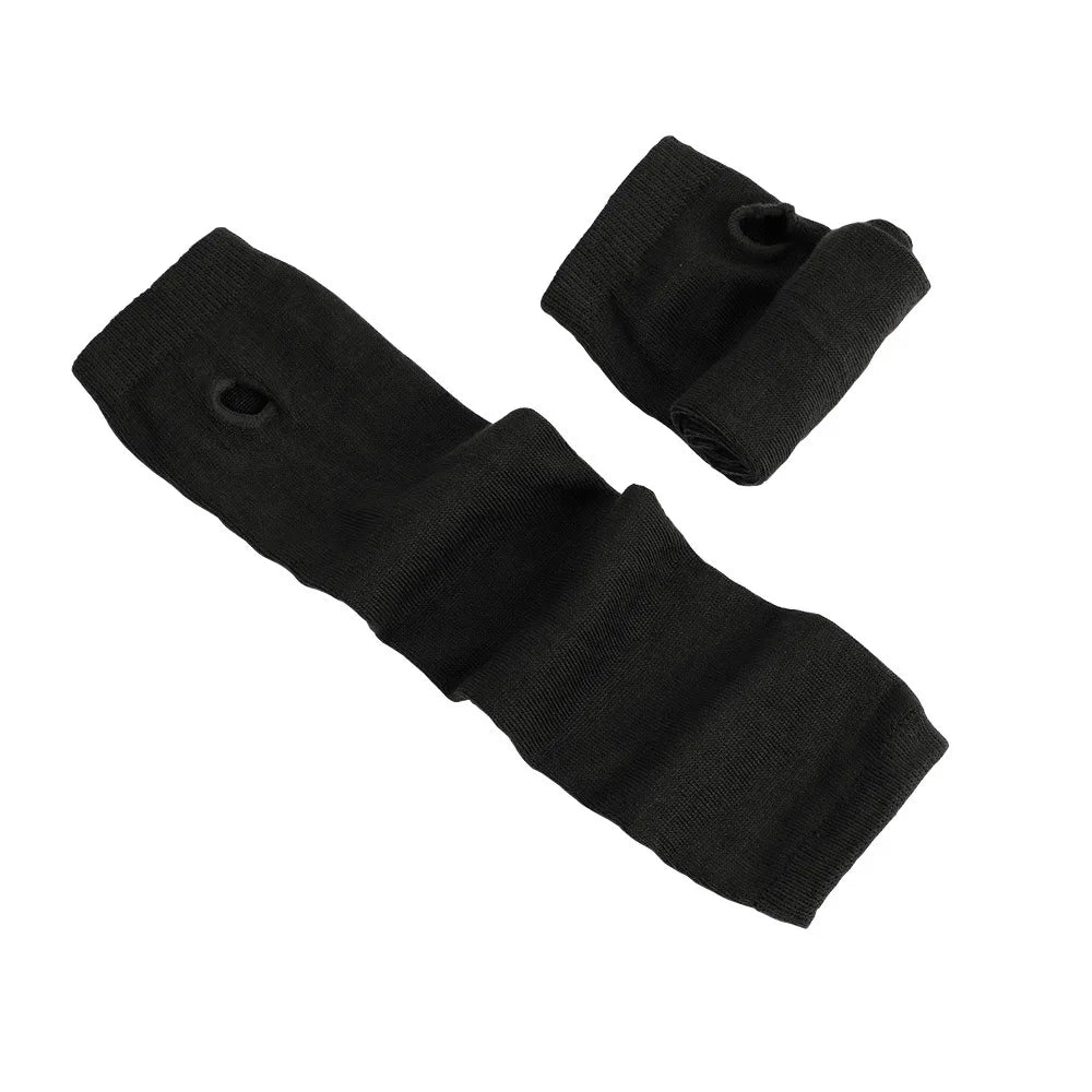 Winter Warm Long Sleeves Gloves for Man Women Fingerless Stripe Hip-Hop Knitted Elbow Mittens Elastic Outdoor Warmer Arm