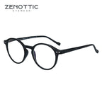 ZENOTTIC Retro Small Round Prescription Glasses Circular Progressive Eyewear Photochromic Optical Eyeglasses for Women Men