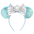 Cinderella Cartoon Mouse Ear Headband Sequin Bows Girl Adult Kid Halloween DIY Party Cosplay Hair Accessories Princess Hairband