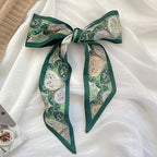 Cashew flower silk scarf double-sided printed for Women, Lightweight Versatile Bandana Style, Daily Office Party Vacation Boho