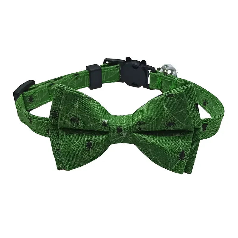 Adjustable Cat Bow Tie Collar – Festive Halloween Design