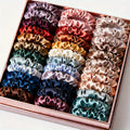 19pcs Thin Scrunchies Hair Ties for Women Multi Color for Blondes Brunettes Redheads Gentle for Hair Bulk Hair Accessories Gift