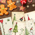 20pcs Christmas Decor Postcards With Stickers,For Christmas Home Office Wall Art Decor,Diy Christmas Crafts,Gift Wrapping Cards
