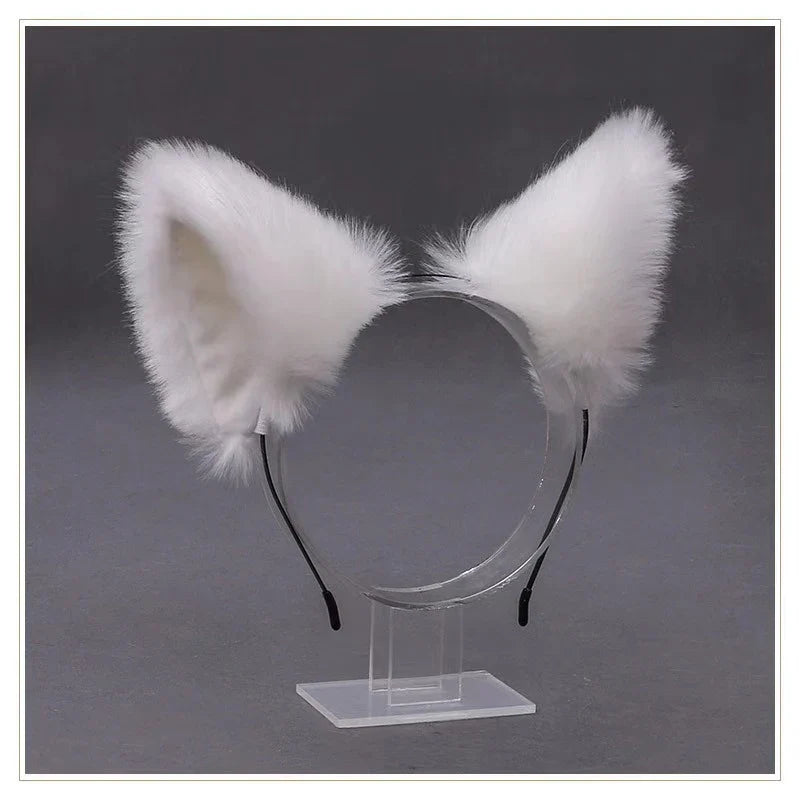 Lolita Animal Cat Fox Ear Hair Hoops Cosplay Girls Halloween Anime Headbands Headwear Hair Accessories