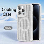 Cooling Heat Dissipation Phone Case For iPhone 17 16 15 14 13 12 11 Pro Max Plus Breathable Hard Back Magnetic Cover For Magsafe