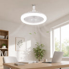 3 in 1 E27 Ceiling Fan Light with Remote Control Rotatable LED Lamp Converter Base for Bedroom Living Room Kitchen Home Decor
