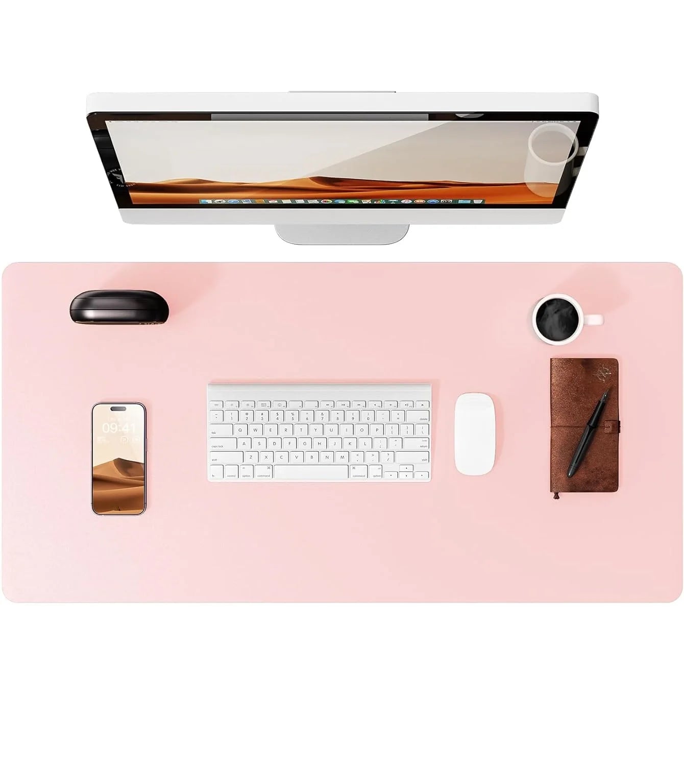 Large PU Leather Desk Pad – Non-Slip Office Mouse Pad & Desk Protector for Laptop, Keyboard, and Workstation