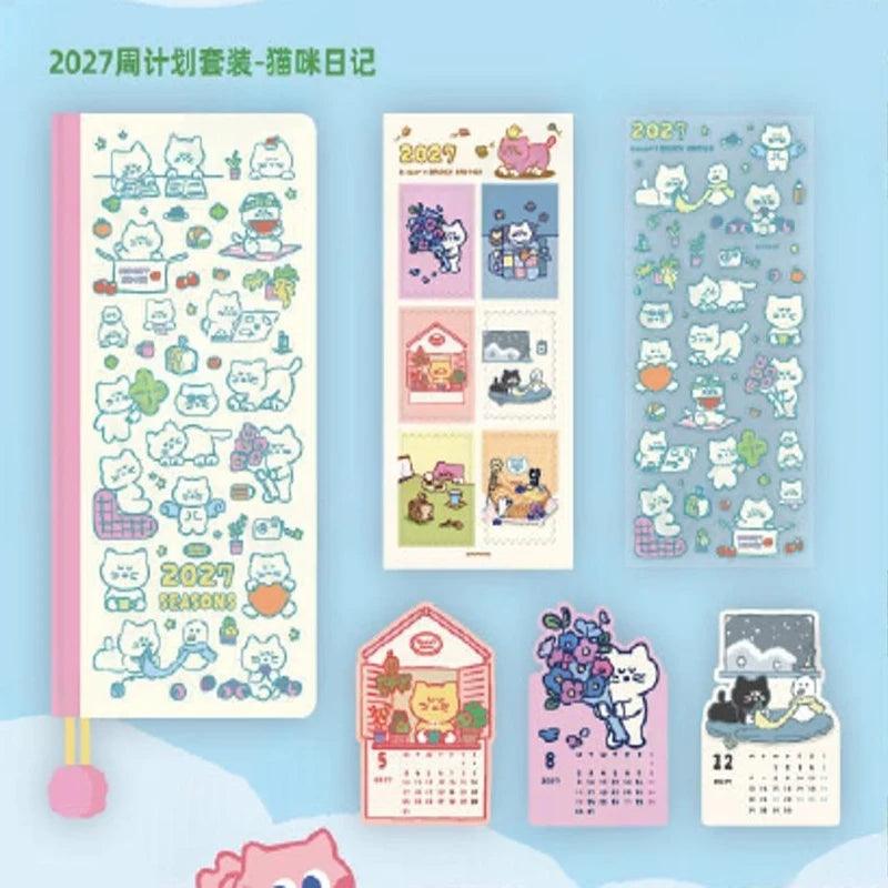 Kinbor 2027 Pocket Weekly Planner Notebook Limited Edition Week Journal Notebook Monthly Yearly Planning Book Travel Recording