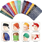 1-4Pcs Fashion Hip Hop Cotton Bandana Square Scarf 54cm*54cm Black Red Paisley Headband Printed For Women/Men/Boys/Girls