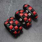 3Pcs/Set Fashion Contrasting Rivets Leather Wrist Friendship Big Wide Bracelet For Male Female Buckle Vintage Punk Jewelry