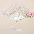 1pc/2pcs Vintage Spanish Flamenco Rose Lace Handheld Fan Elegant Black Folding Fan for Parties And Weddings