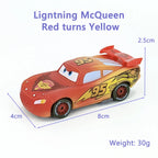 Pixar Cars Color Changing Toy Car Anime Figures Lightning McQueen Doc Hudson Metal Die Casting Model Children's Birthday Gifts