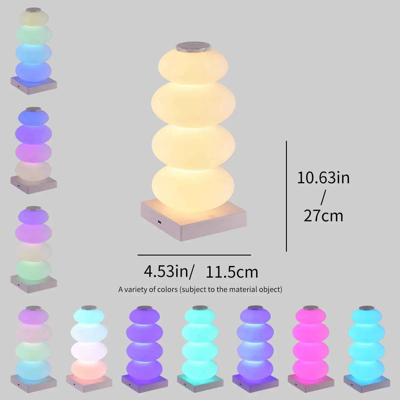 Creative DIY Table Lamp RGB 16 Color Options for Living Room Bar Decor LED light touch switch Multi step light