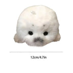 Soft Grey Seal Plush Keychain White Seal Plushies Animal Pendant Fashion Stuffed Doll Keyring Car Key Accessories Car Ornaments