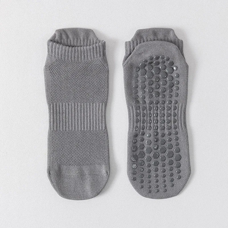 Yoga Socks Men Cotton Thin Silicone Non-slip Grip Pilates Low-ankle Sock