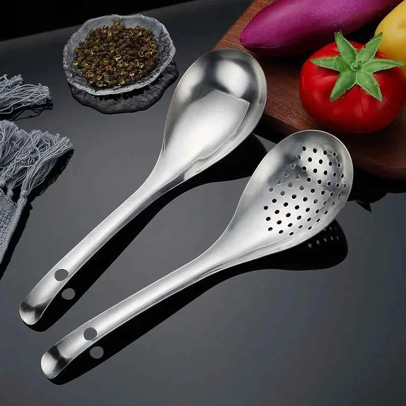 304 Stainless Steel Strainer Spoon for Cooking, Frying and Serving