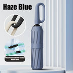 Oversized Reinforced Windproof Rainproof Dual-use UV Resistant Fully Automatic Rotating Ring Buckle Umbrella Fold Double Keel