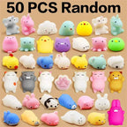 50-5PCS Mochi Squishies Kawaii Anima Squishy Toys For Kids Antistress Ball Squeeze Party Favors Stress Relief Toys For Birthday