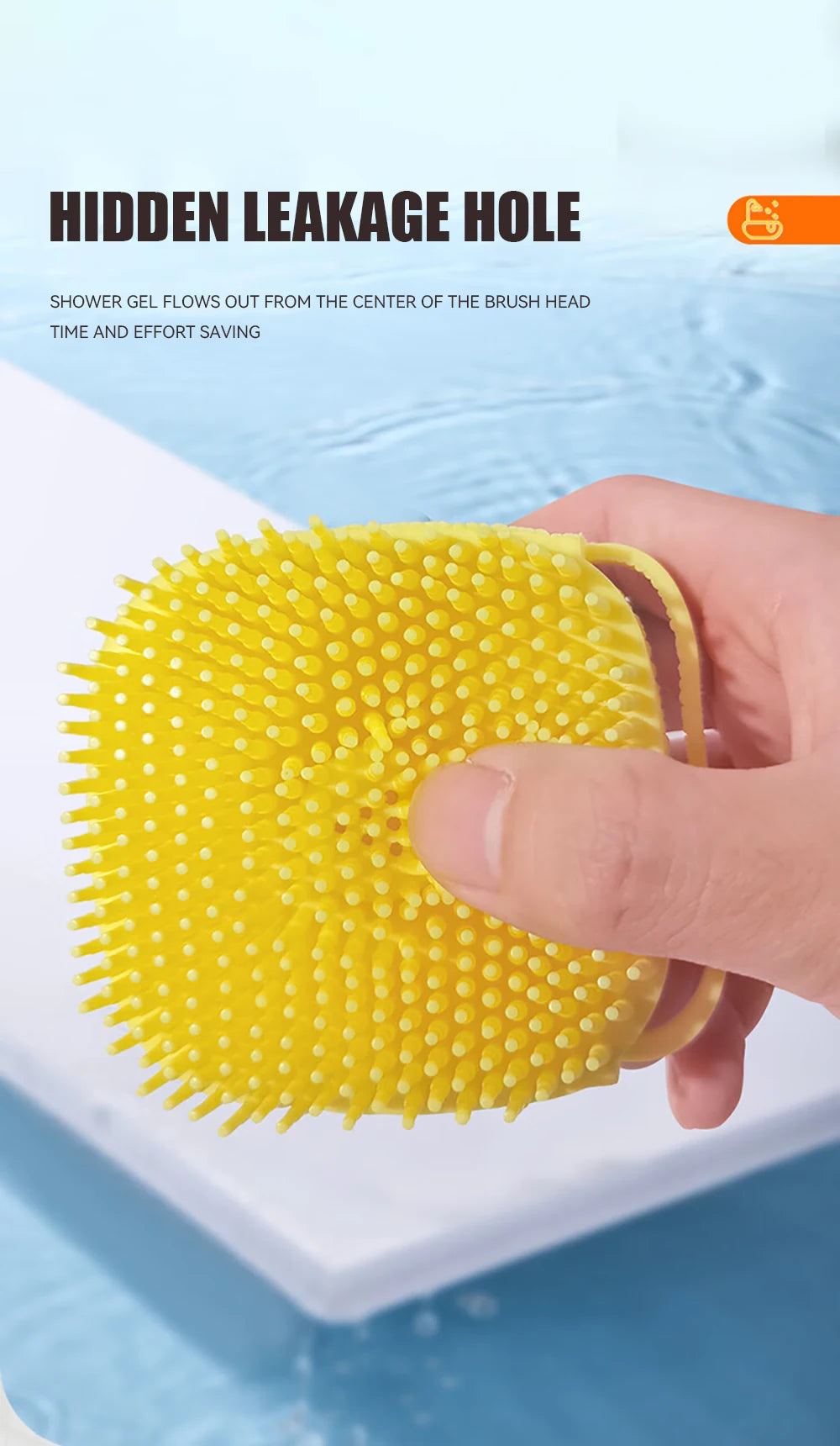Dog Bathing Brush Pet Massage Brush Shampoo Dispenser Soft Silicone Brush Rubber Bristle for Dogs and Cats Shower Grooming Tool - WTN Essentials 