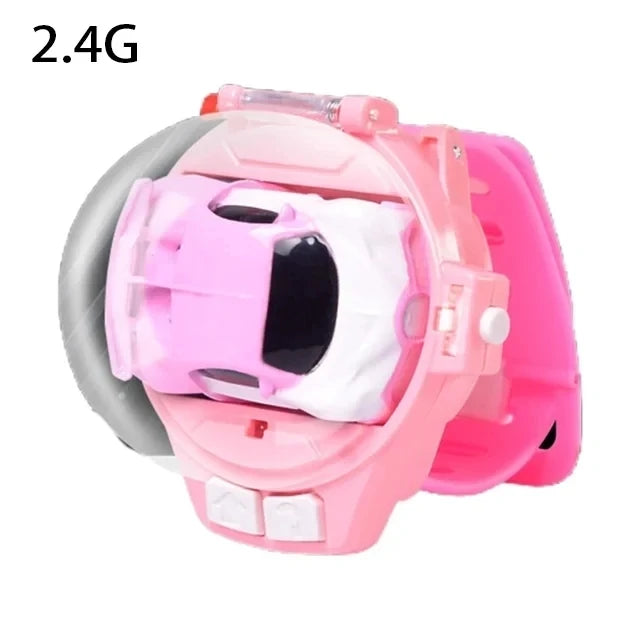 Children Mini RC Car Watch Toys With LED Lights 2.4G Watch Rabbit Dog Crab Racing  RC Car Girls Boys Birthday Gift Toys