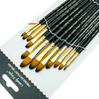 12/24/48pcs Paint Brushes Set Professional Paint Brush Round Pointed Tip Nylon Acrylic Brush For Acrylic Watercolor Oil Painting
