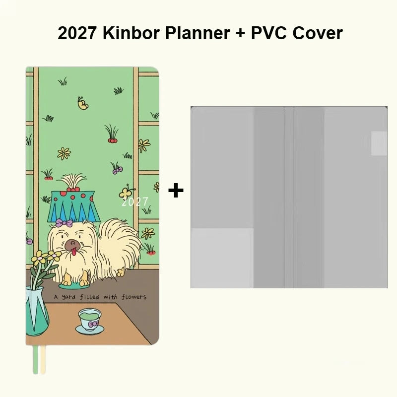 Kinbor 2027 Weekly Planner Pocket Size Notebook Week Plan Notepad Schedule Planning Book Punch Efficiency Manual Daily Writing