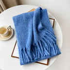 Pink Scarf Lady Autumn Winter Solid Simple Muffler Women Men Wool Blend Versatile Multi-color Soft Thermal Shawl Female Male