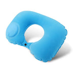 U-Shaped Inflatable Travel Pillow Portable Air Neck Support Cushion Comfortable Sleeping Press to inflate pillow neck pillow