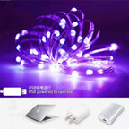 1/5/20M USB LED String Lights Copper Silver Wire Garland Light Waterproof Fairy Lights For Christmas Wedding Party Decoration