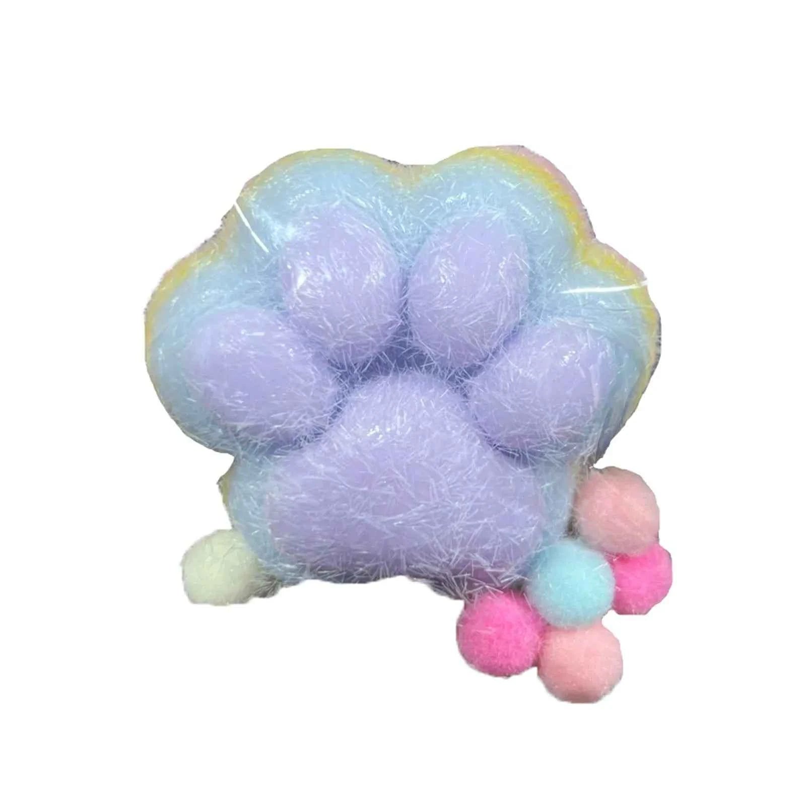 Children Mini Cat Claw Squishy Fidget Toys Soft Cute Cat Paw Slow Rebound Pinch Decompression Toy for Kids Adults Christmas Gift