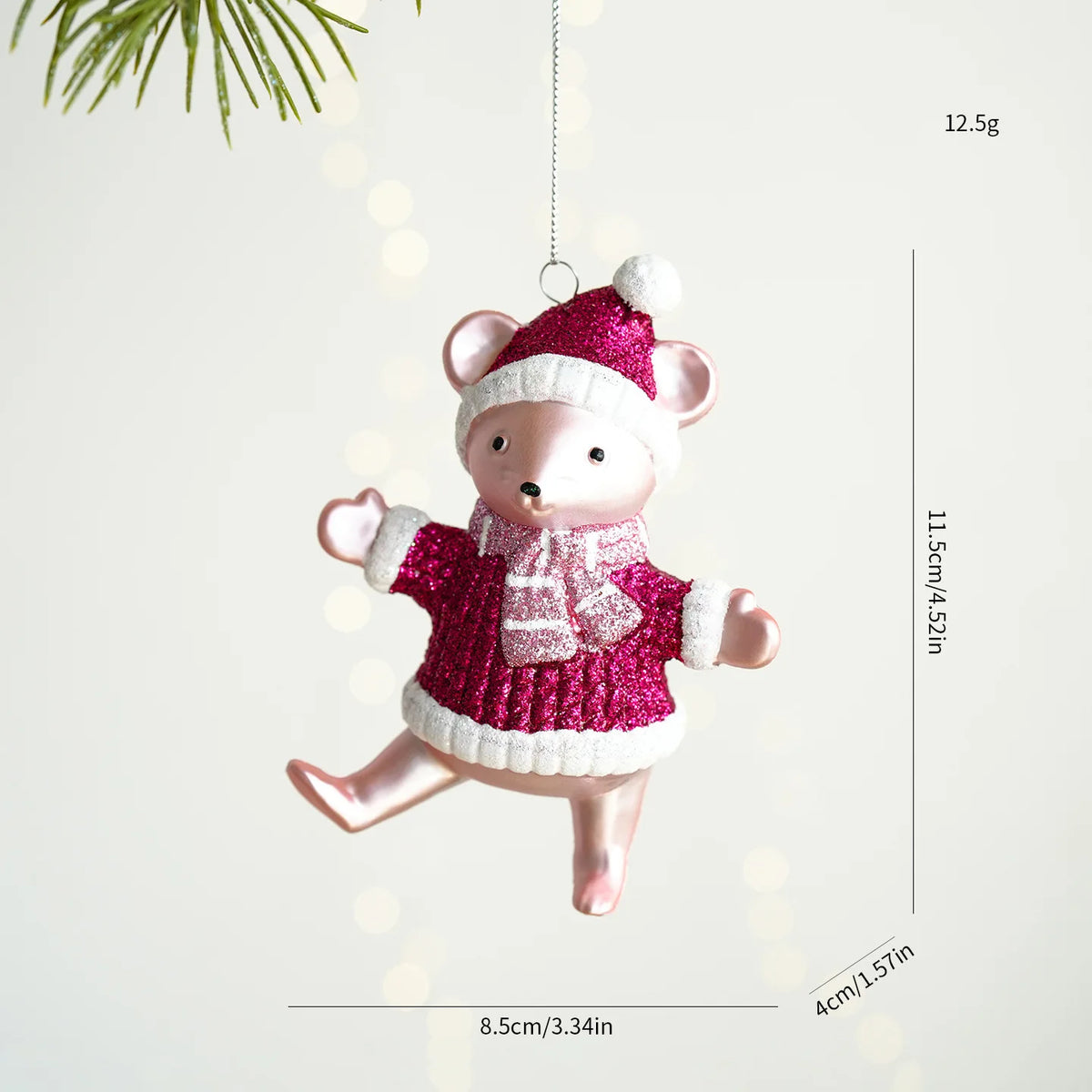 Christmas Atmosphere Balloon Dog Small Pendant Christmas Tree Snowflake House Pendant Small Ornament Wreath Accessory