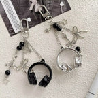 Premium Music Headphone Bag Charms Unisex Keychain Phone Strap Couple Gifts Backpack Pendant Accessory