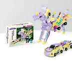 Unicorn Transformer : Magic Transformation Super Combination Car Toy 2 In 1 Kids Magnetic Collision Transforming Car Diy Toy
