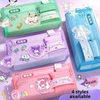 Sanrio Series Pencil Case Kuromi Cartoon Animation Good-Looking Large Capacity Children Pencil Storage Stationery Box Wholesale